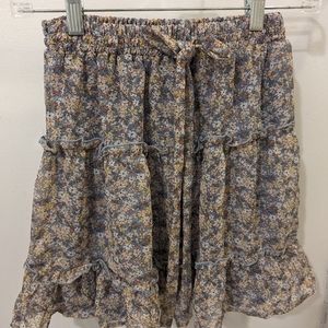 Mini Skirt | Flower Print | size M
